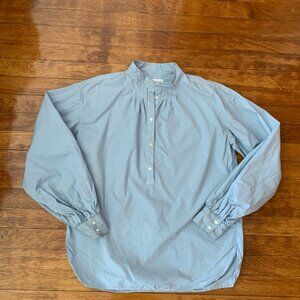 Nili Lotan Pale Blue Cotton Poet's Blouse